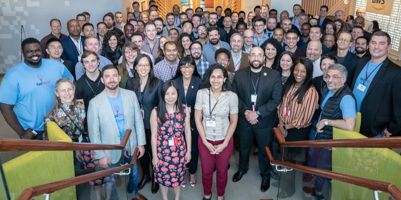 Group photo of FedTech Startup Studio Pitch Day